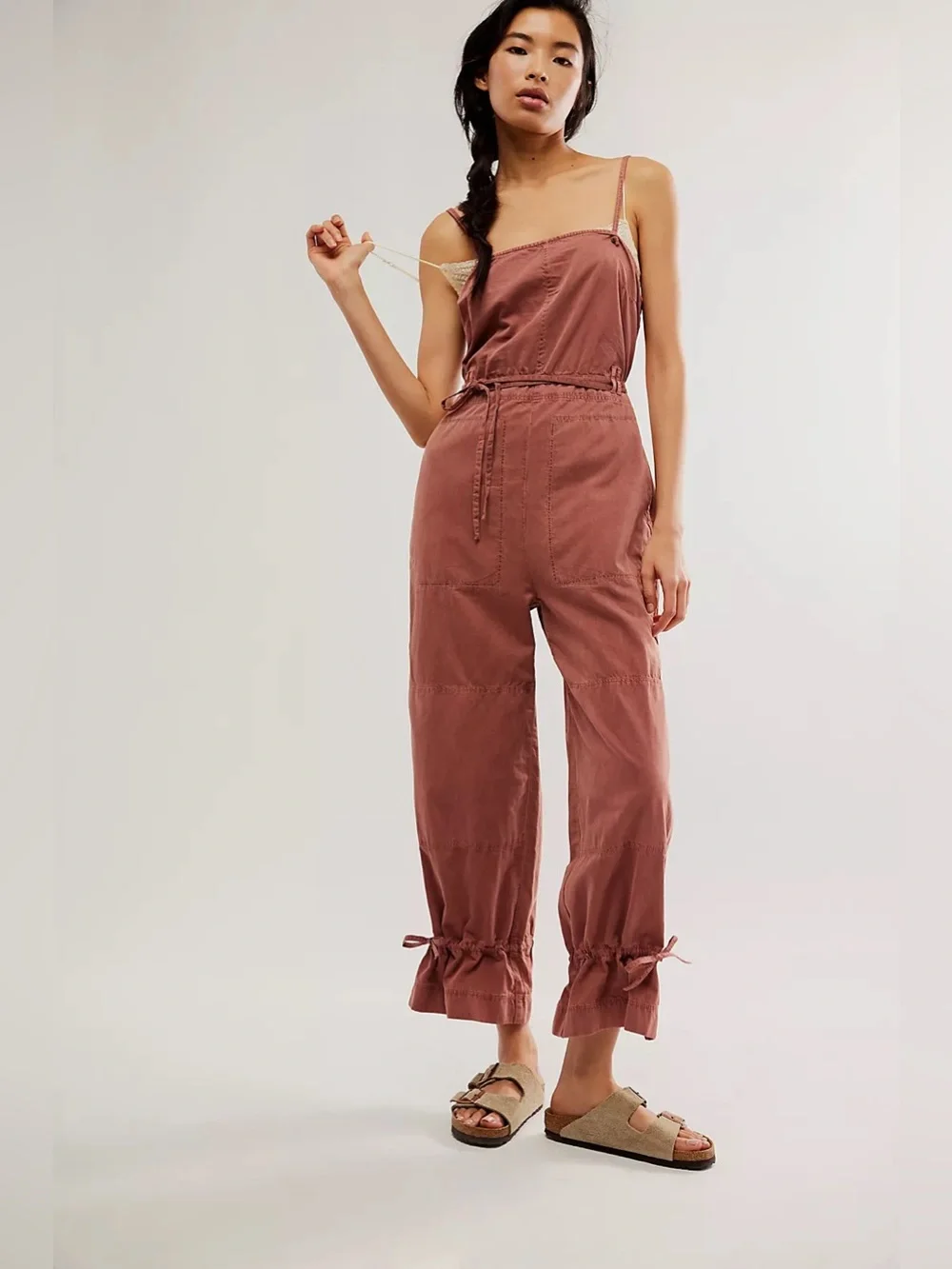 Free People Chance Of Sun One-Piece Overall Jumper Jumpsuit Size XS Earth Tone